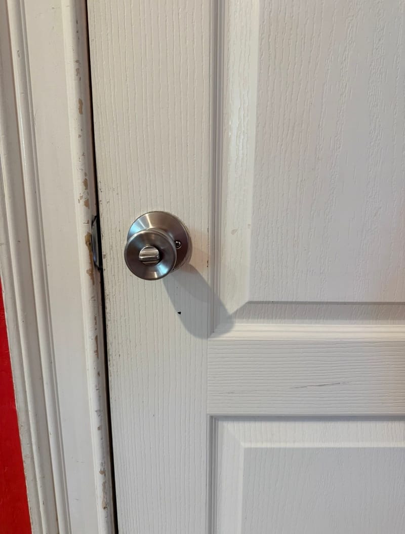 After cleaning: Door Deep Clean