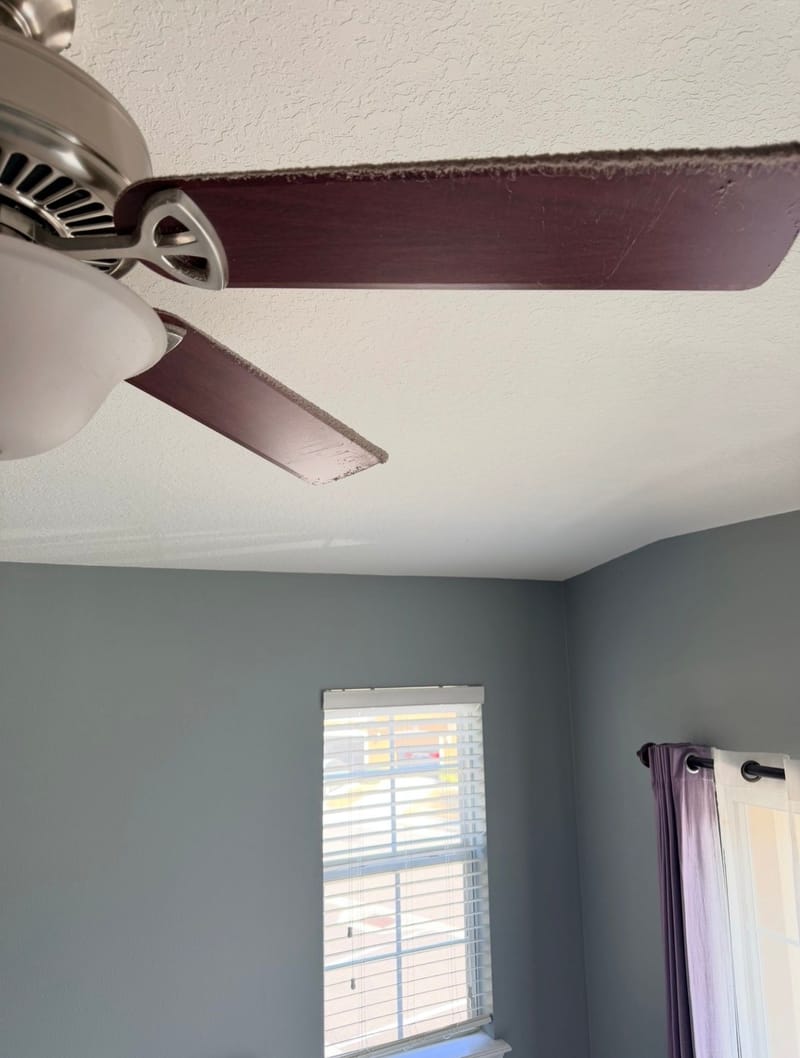 Before cleaning: Celling Fan Cleaning