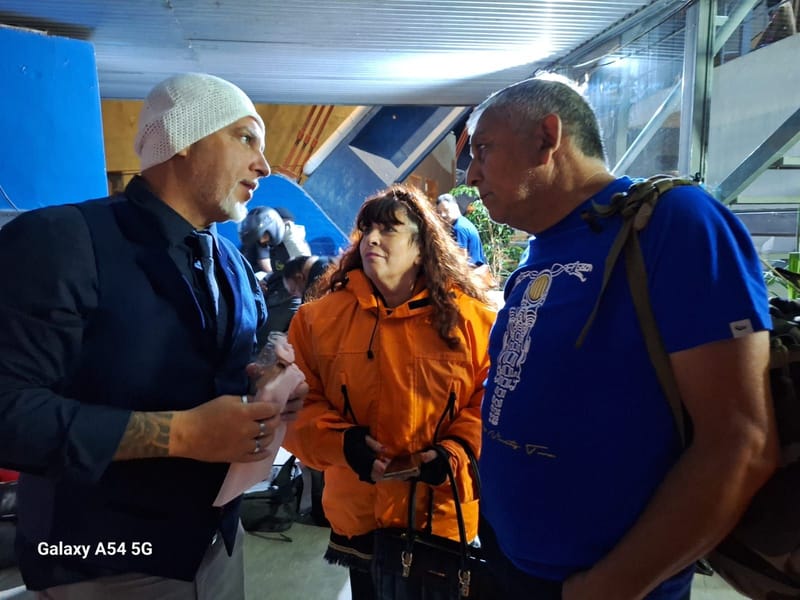 En Cosquín junto a Leandro "Lele" Lovato, quien forma parte del equipo