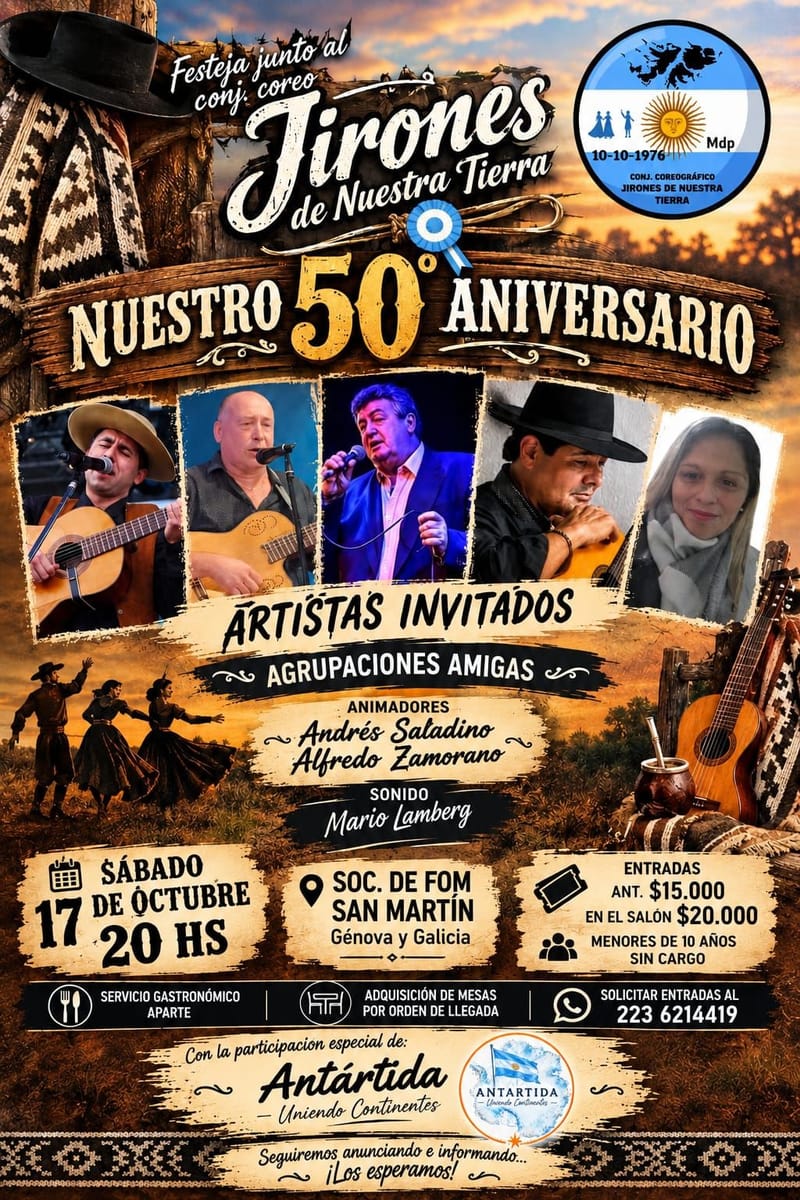 50 AÑOS AGRUPACIÓN JIRONES DE NUESTRA TIERRA
