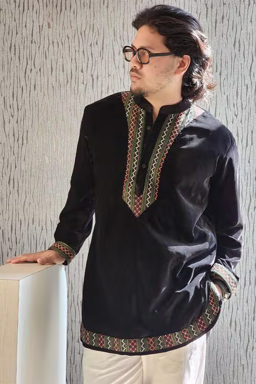 Embroidered T-Shirt with Sash