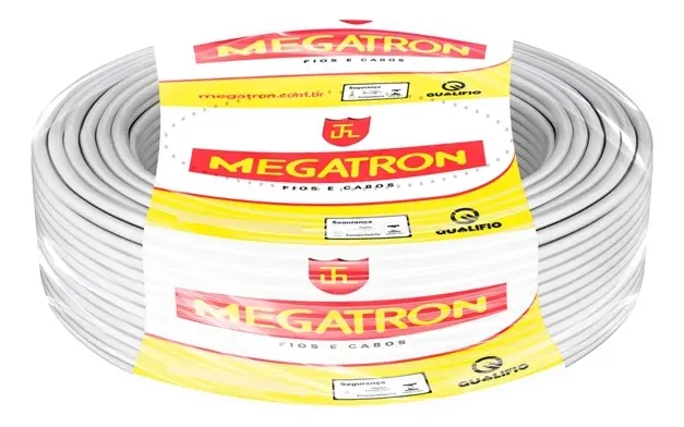 Fio Cabinho Flex. Megatron 2,5 Branco 100MT