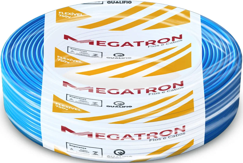 Fio Cabinho Flex. Megatron 2,5 Azul 100mt