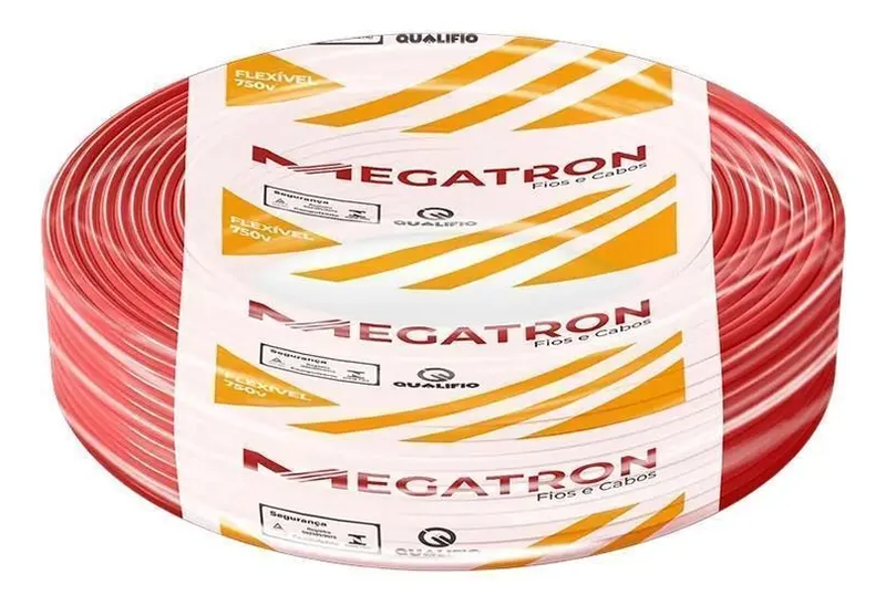 Fio Cabinho Flex. Megatron 1,5 Vermelho 100MT