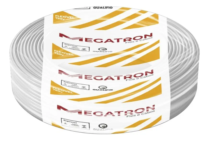 Fio Cabinho Flex. Megatron 1,5 Branco 100m