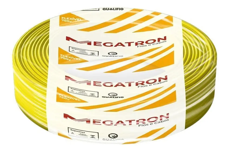 Fio Cabinho Flex. Megatron 1,5 Amarelo 100m