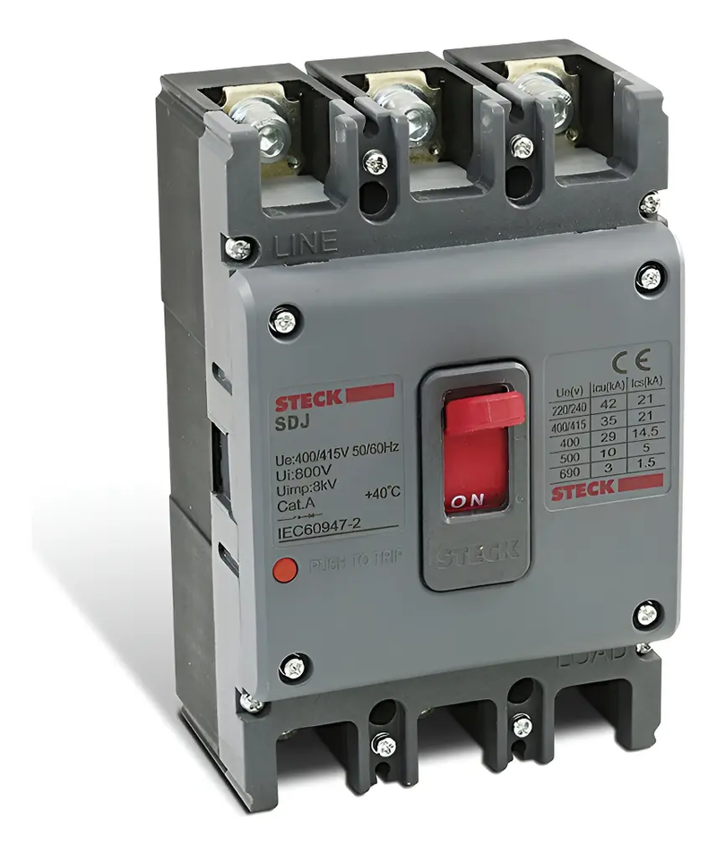 Disjuntor Caixa Moldada Steck Asgard Tripolar 200A 690V S250