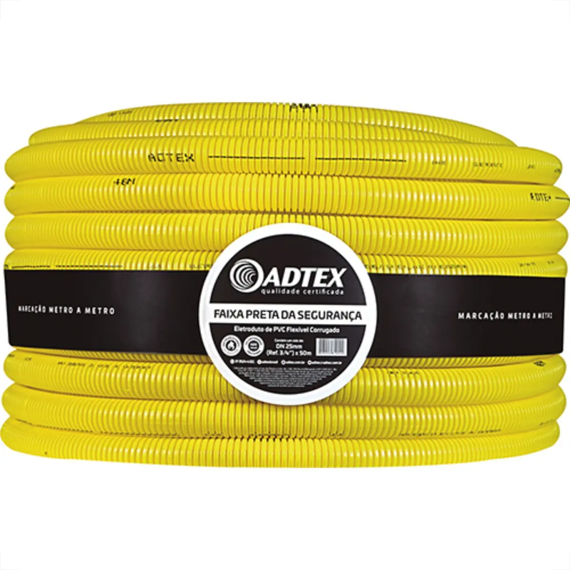 Conduite Corrugado Amarelo Adtex 3/4 x 50m 25mm
