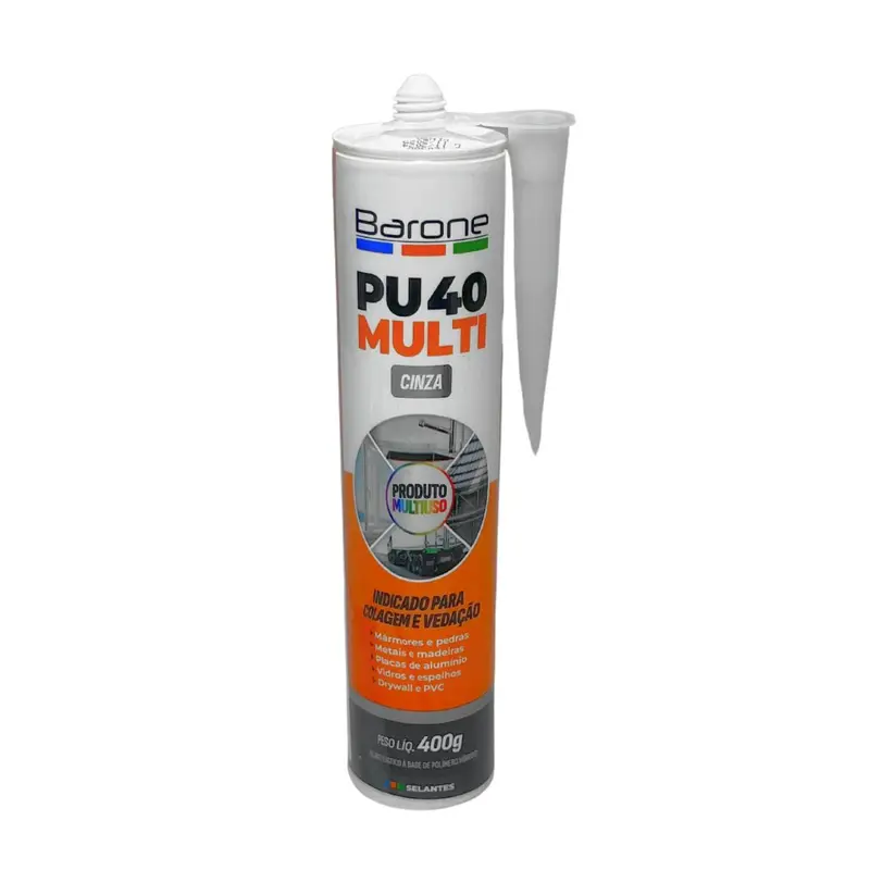 Cola PU40 Barone Multiuso Cinza 400g