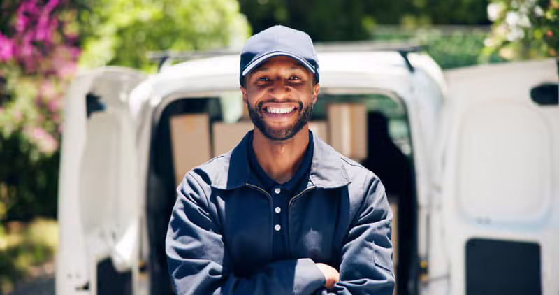Black executive shuttle van exterior