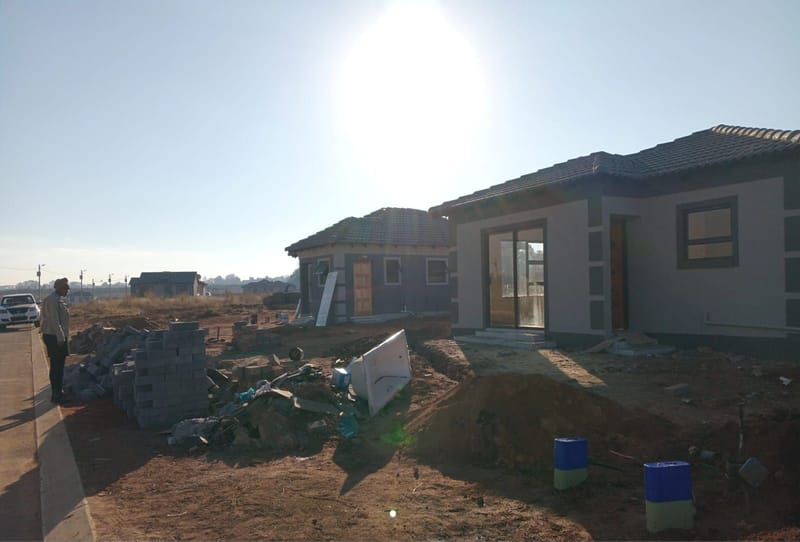 New suburban housing development exterior