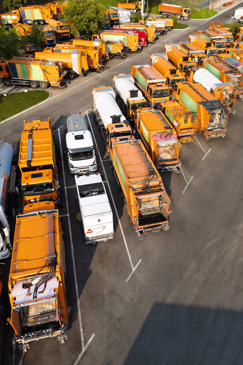 HAAVIN Services waste collection fleet at a clean operation site