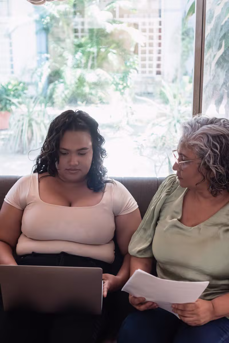 An MVN Services advisor guiding a family through medical and financial decisions