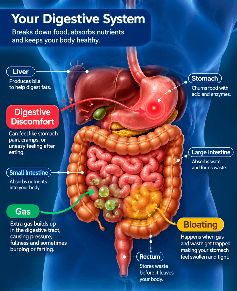 Natural ingredients used inside the Gut Save gut health supplement
