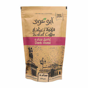 قهوة أبو عوف تركي غامق سادة - 200 جرام