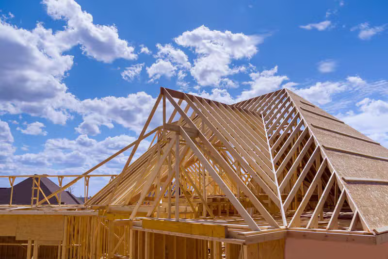 Copertura in legno realizzata da Gmacoperture vista dall'alto
