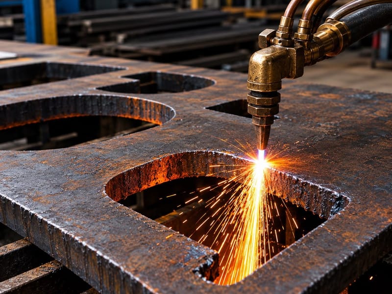 Profissional da Vale Ferro trabalhando na fabricação de peças metálicas
