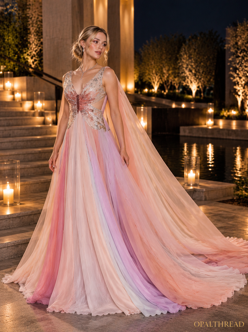 Aurora Dream — Evening couture piece by OpalThread