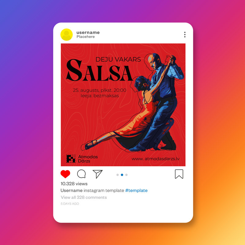 Salsa Night · Red — Atmodas Dārzs event graphics