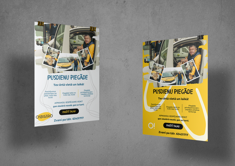 Poster Mockups — O! Bistro promotional design