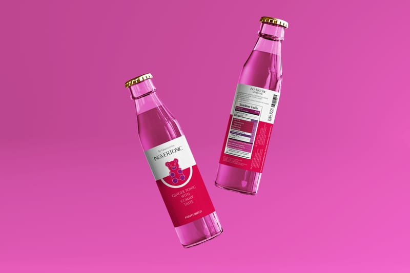 Ginger Tonic product label design and packaging