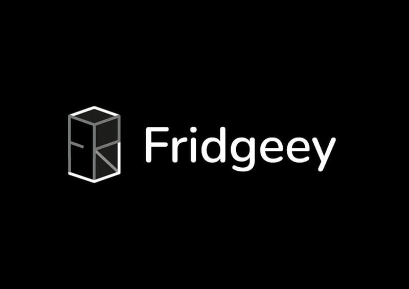 Fridgeeey logo in dark grey on a white background