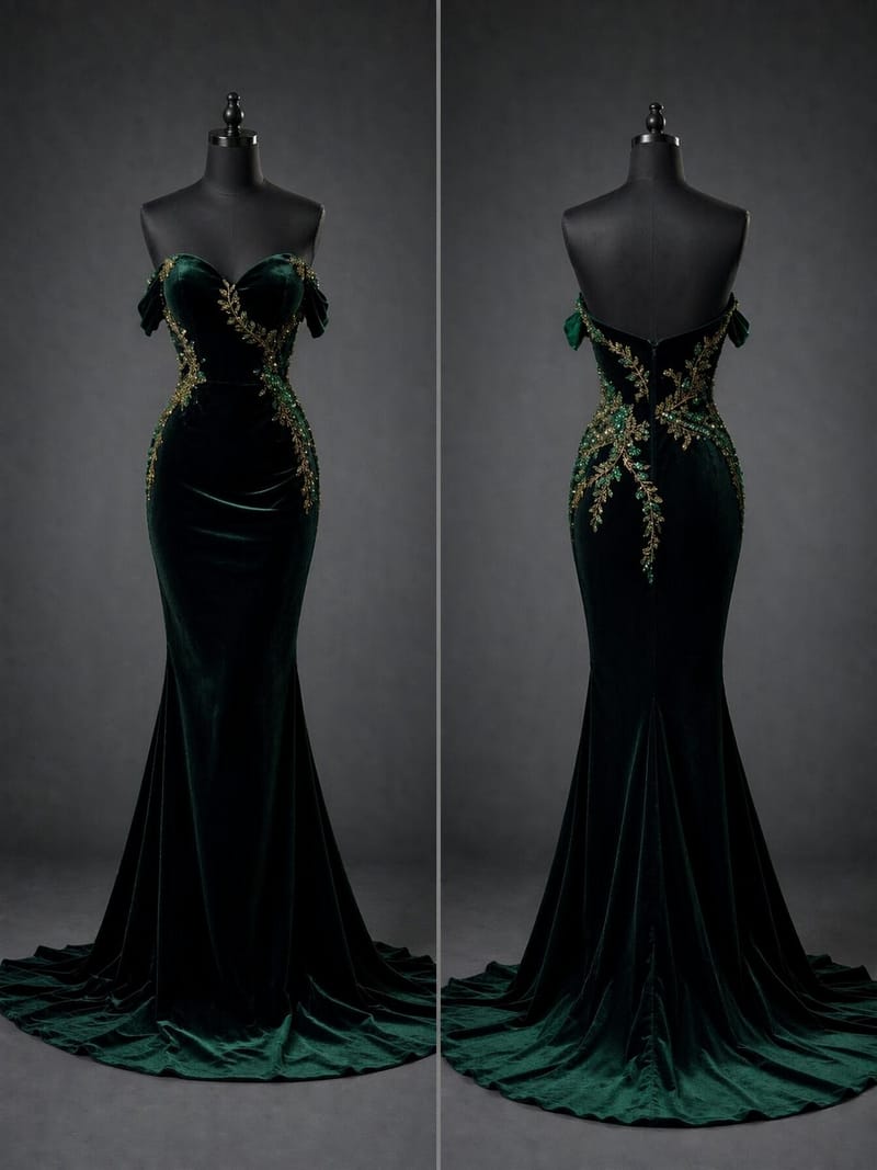 Emerald Noir fabric used by KALVERE LUMIERE