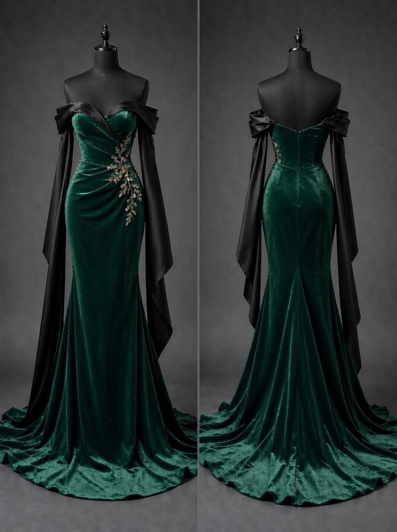 Emerald Elegance fabric used by KALVERE LUMIERE