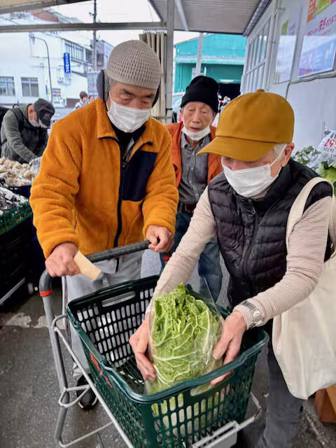 買い物の様子