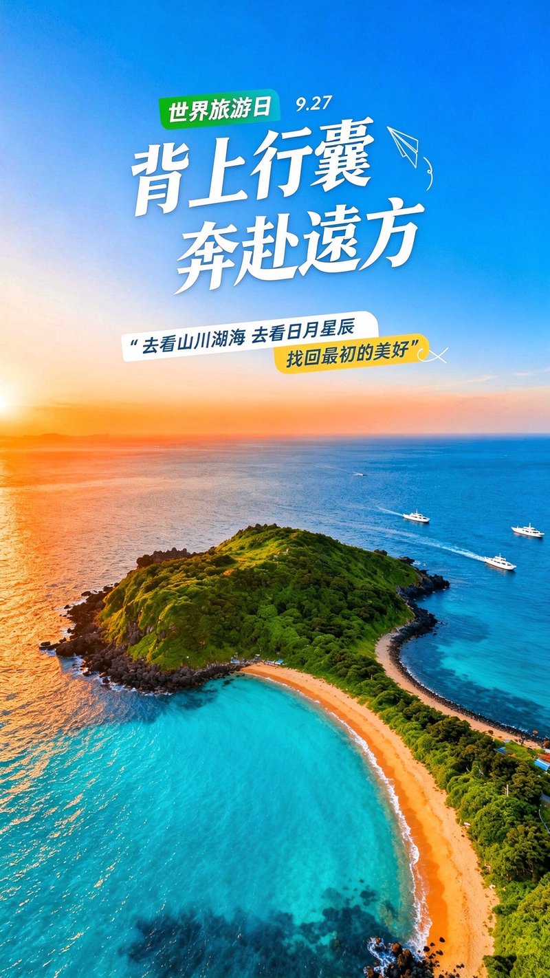 旅行日讓我們一起在海島觀看日出和日落