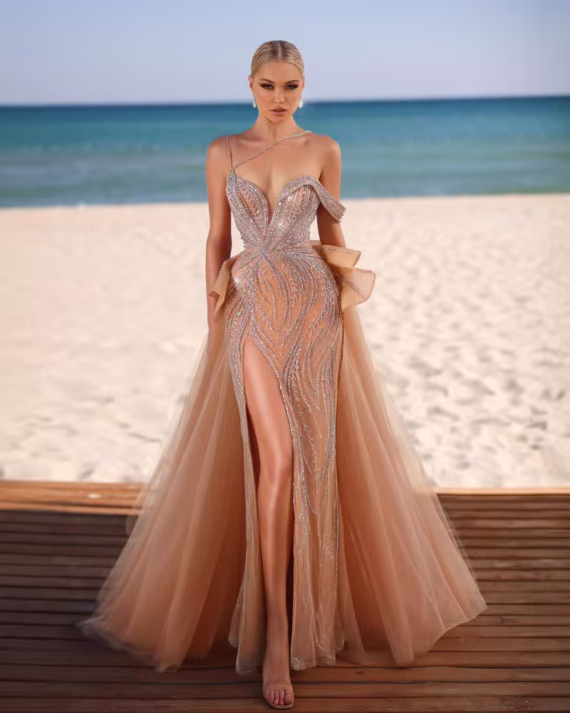 The Amber Cascade Gown — artisan piece from The Laurel Society archive