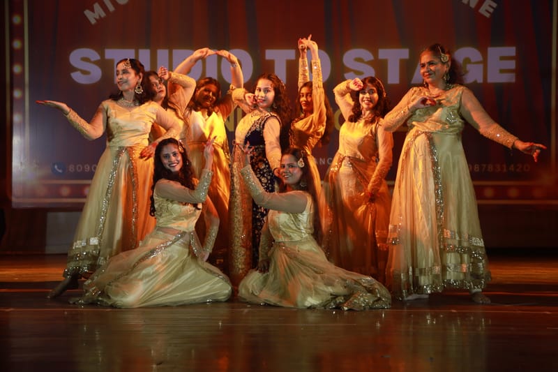 Dancer performing a semi-classical Indian dance