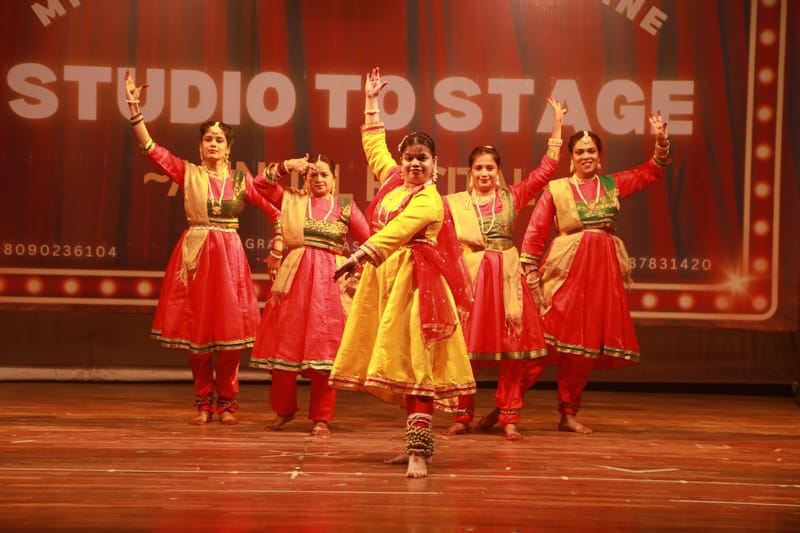 Kathak dancer performing classical Indian dance
