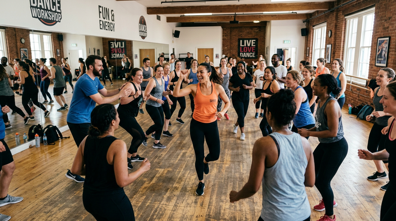 Dancers learning together in a weekend workshop