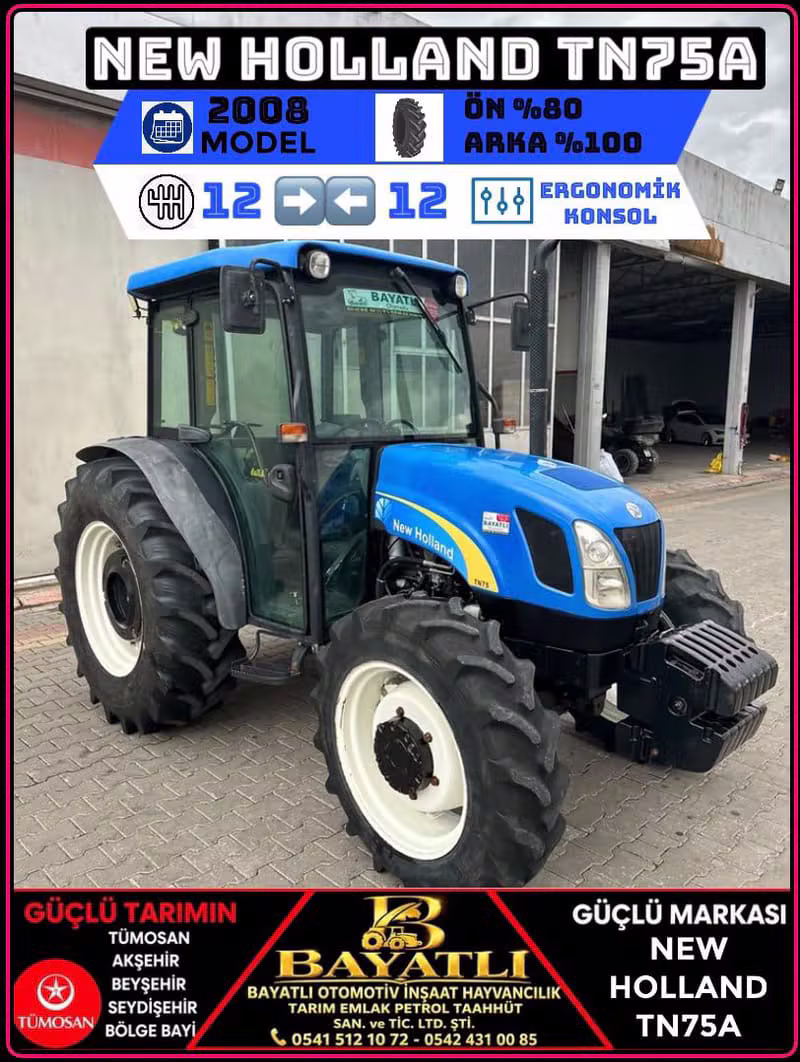 New Holland TN75A ikinci el traktör