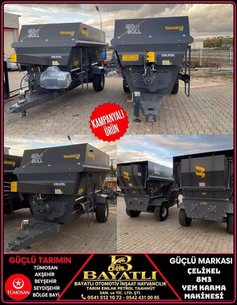 ÇELİKEL 8M3 Yem Karma Makinesi - Yem Karma Makinesi