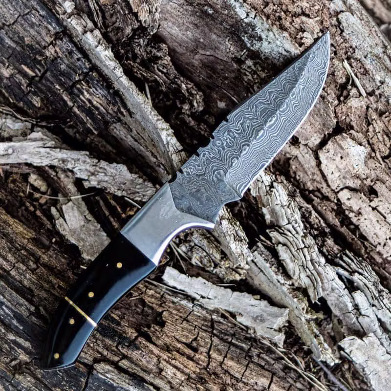 Midnight Ridge Damascus Hunting Knife