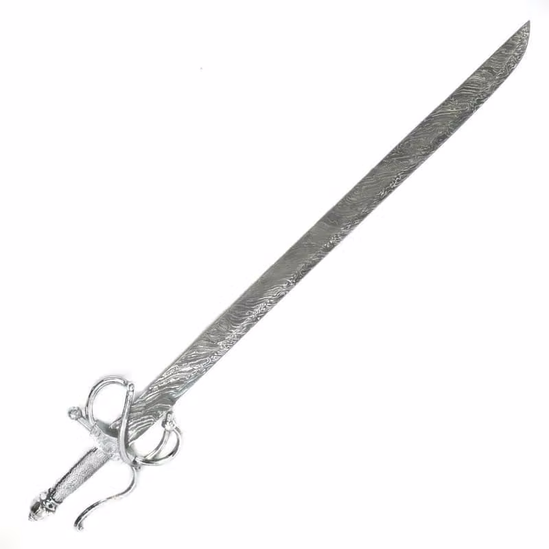 Damascus Swept-Hilt Sword