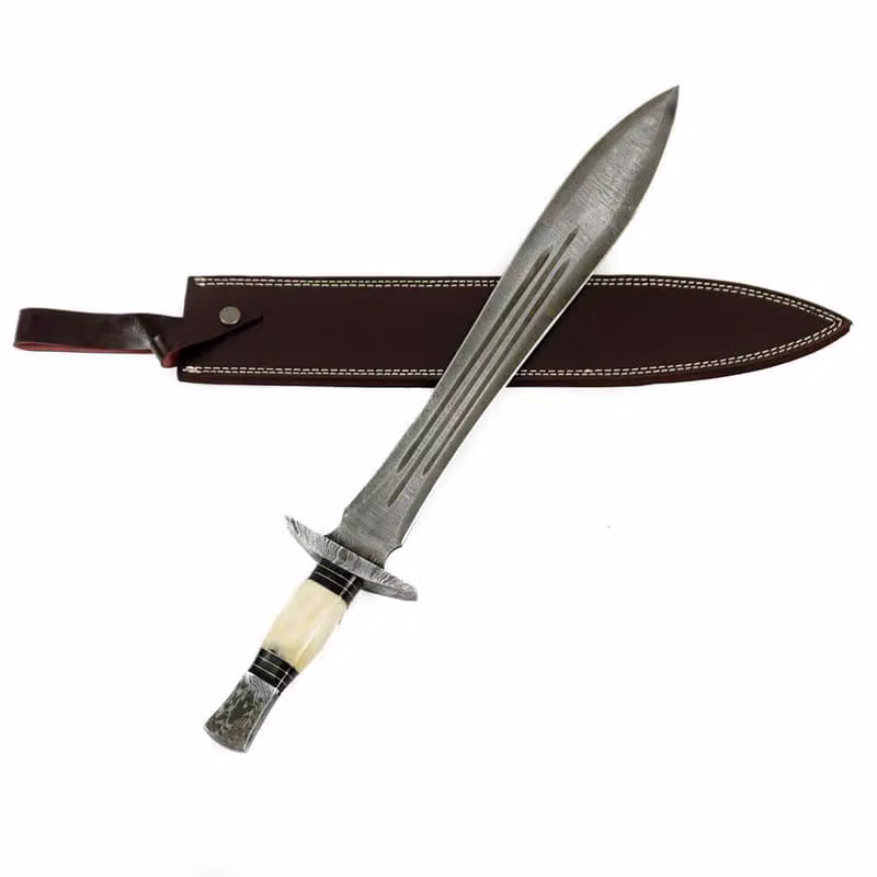 Damascus Bone-Hilted Sword
