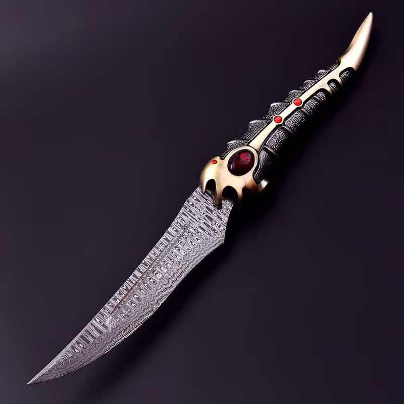 Gold Dragon Fang Dagger