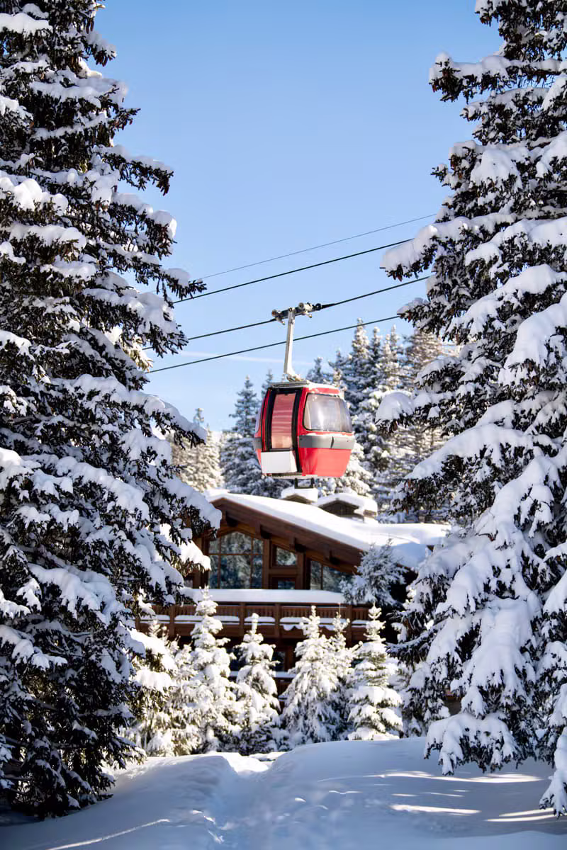 Courchevel in the French Alps: snow-covered peaks and chalets above the resort