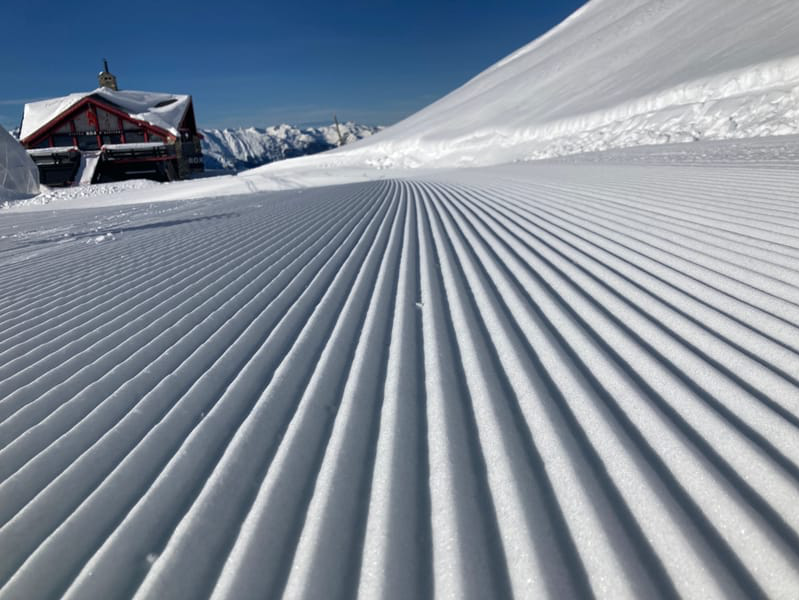 Le village de Méribel et ses pistes en hiver