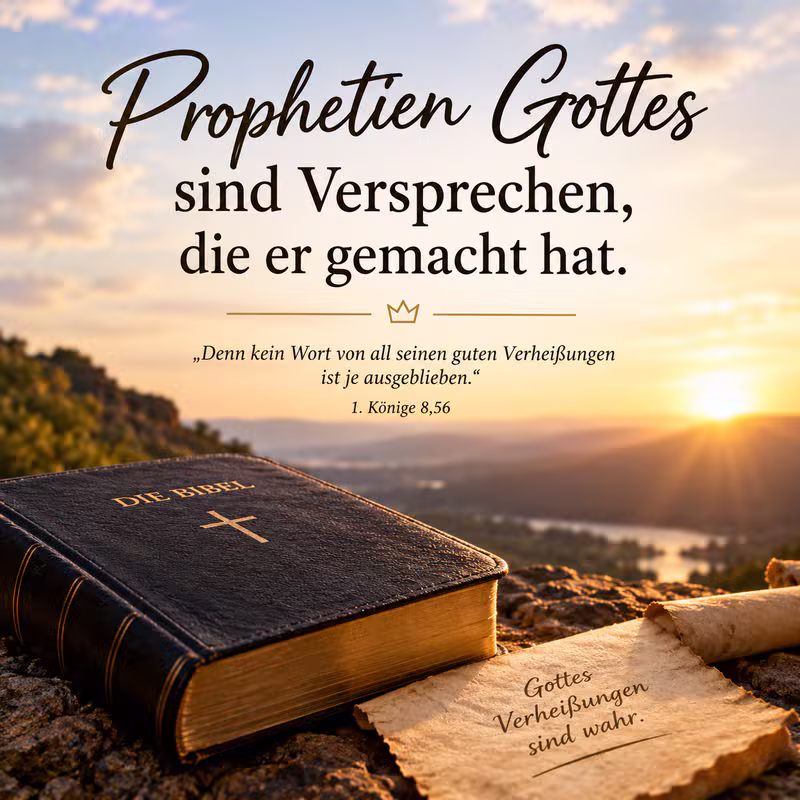 Prophetien Gottes sind Versprechen, die er gemacht hat