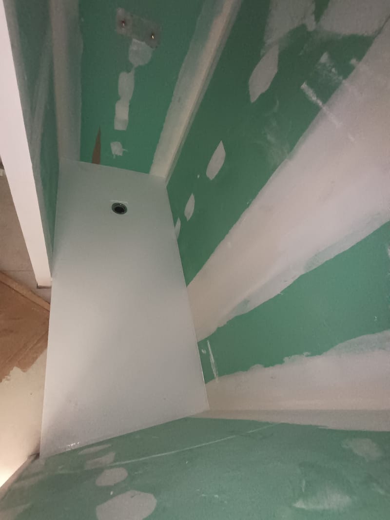 installation d'un receveur de douche 180x90 cm