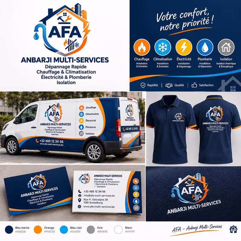 Logo AFA ANBARJI MULTI-SERVICES — chauffage, climatisation, électricité, plomberie, isolation