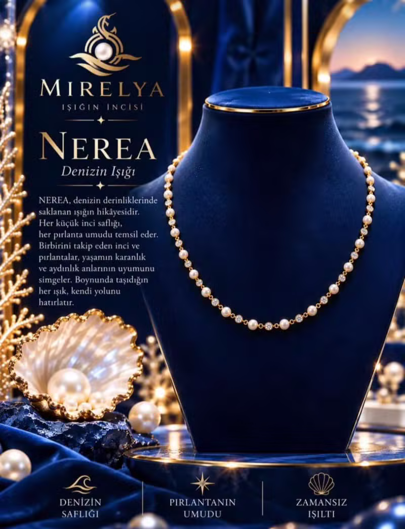 NEREA inci ve pırlanta dizili kolye tasarımı