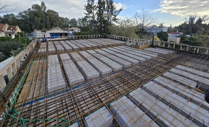 קונסטרוקציה למבנה מגורים בפרדס חנה