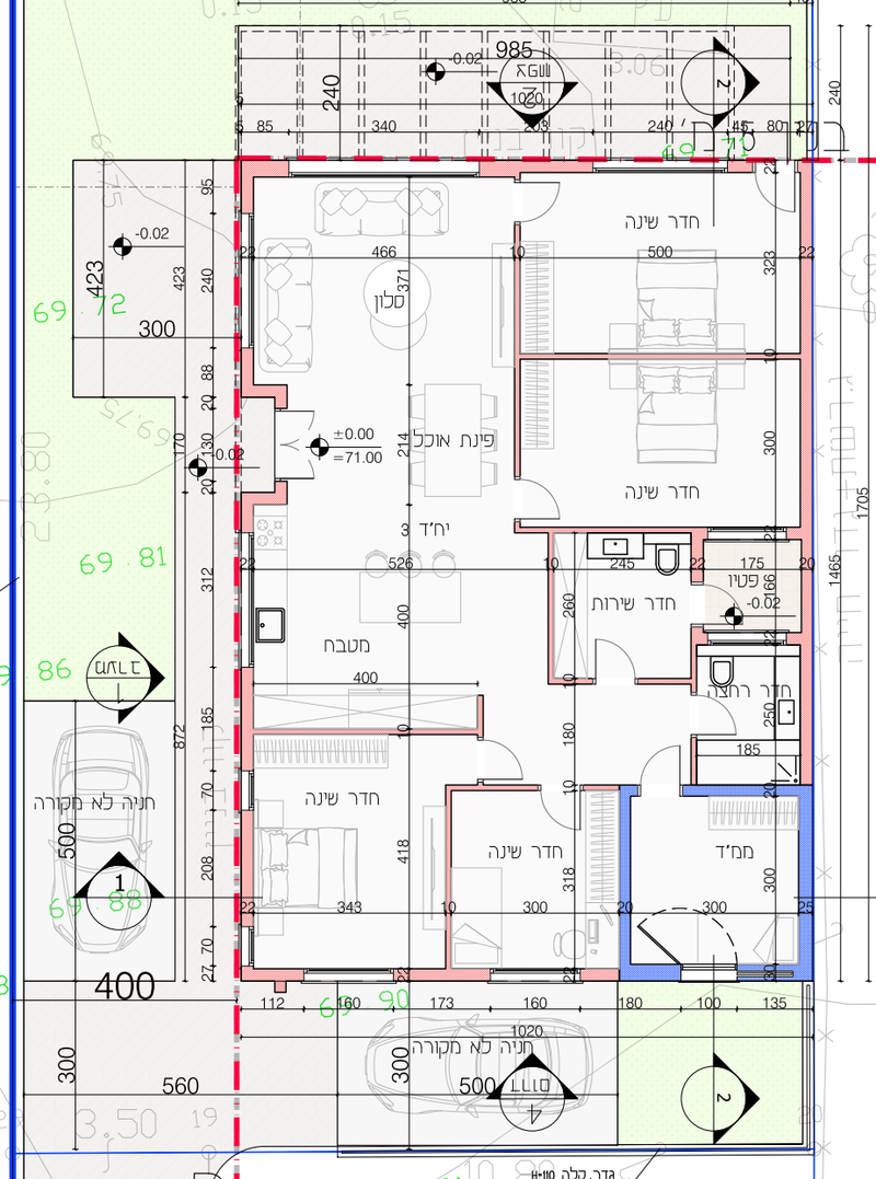 קונסטרוקציה למבנה מגורים בפרדס חנה
