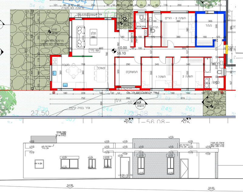 קונסטרוקציה למבנה מגורים בכפר פינס