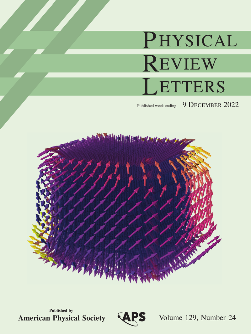 PHYSICAL REVIEW LETTERS · COVER PAPER